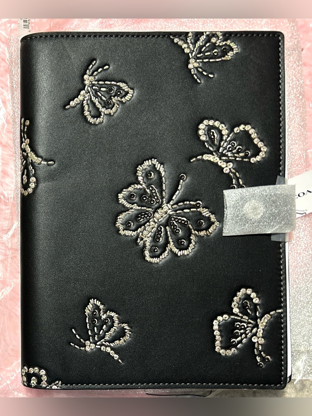 Coach Butterfly Print Notebook/Black - Picture 2 of 3